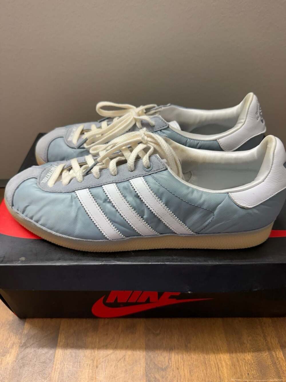 Adidas x Footpatrol Gazelle 85 Consortium Cup Light Blue White